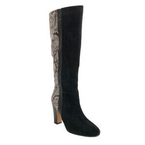 MRKT Hallie Suede Snake Print Knee High Pull-on Boots 6.5